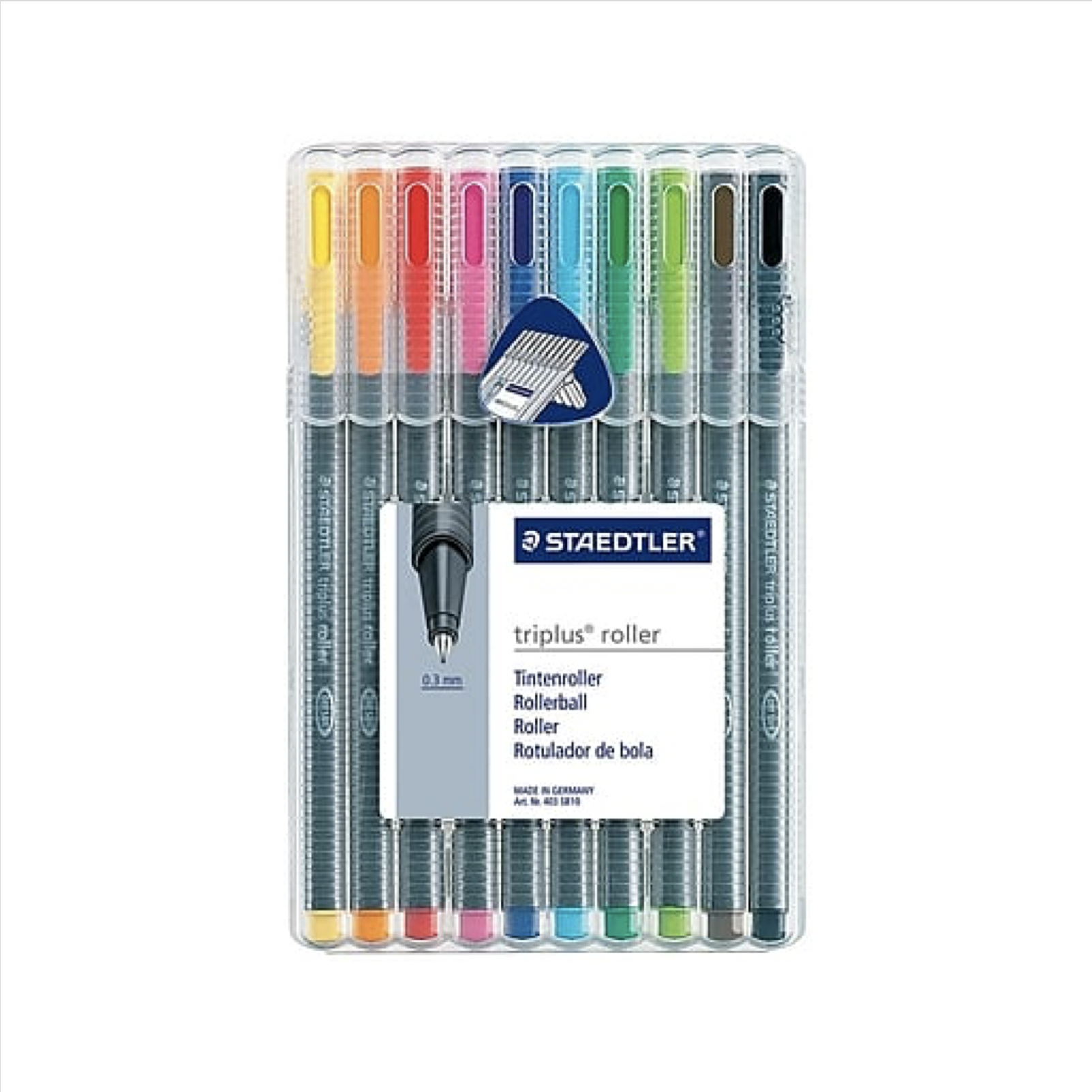 STAEDTLER Penna triplus roller 403, Triangular Rollerball Pen, 10 Färger –  INK TO THE NINES